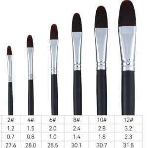 Filbert Paintbrush Set