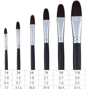 Filbert Paintbrush Set