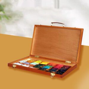 Portable Pine Wood Palette Box With Handle