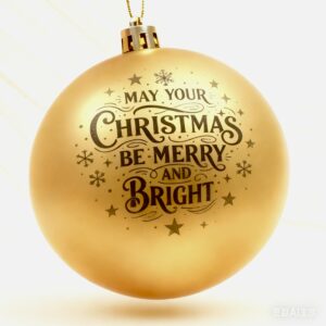 🎄 Personalised Christmas Bauble – Custom Name Engraved