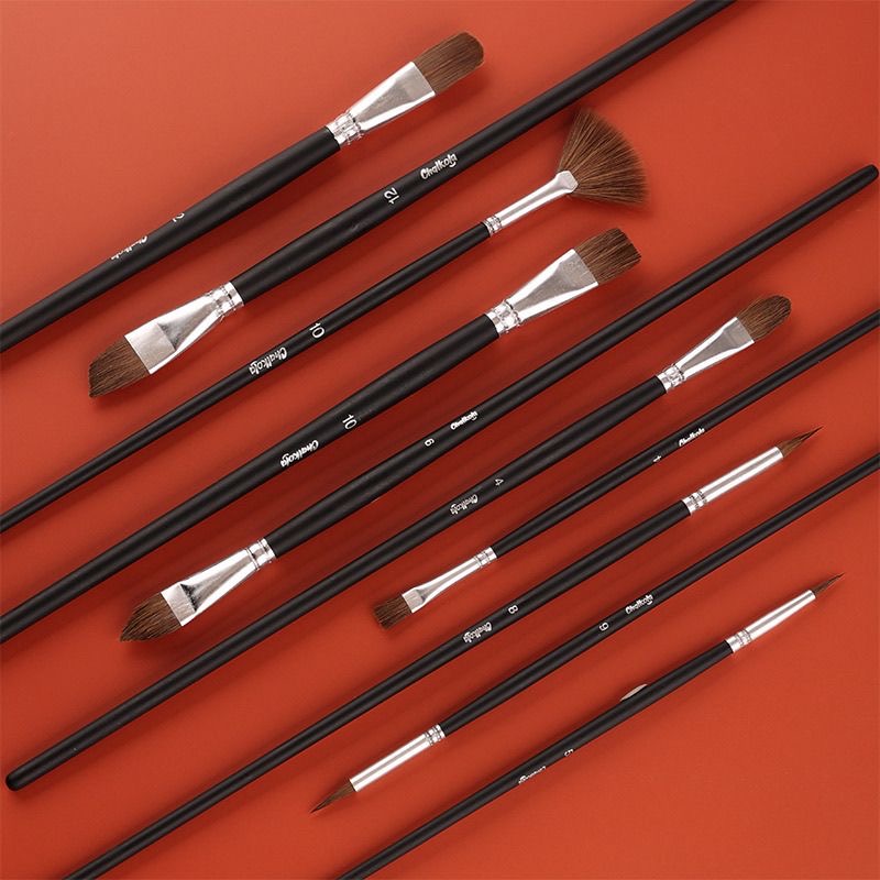 Wolf Hair Brush Set – 10 Pieces (with Free Case) - Image 2