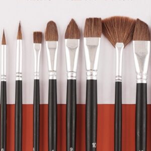 Wolf Hair Brush Set – 10 Pieces (with Free Case)