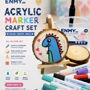 Acrylic Dual-Tip Marker Craft Set (12 Colors)