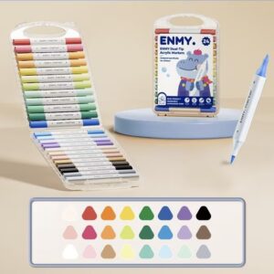 ENMY Dual-Tip Acrylic Markers – 24 Colour