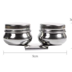 Stainless Steel Double Dipper Palette Cup