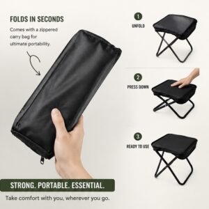 Portable Folding Stool – 150 kg / 330 lbs Capacity