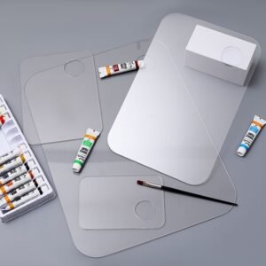 Clear Acrylic Palette – Rectangle 30 × 40 cm | Clear Acrylic