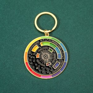 Rotatable Colour Wheel Keychain