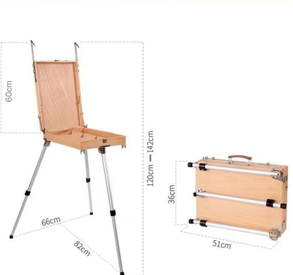 Portable Easel Paint Box with Tripod Legs